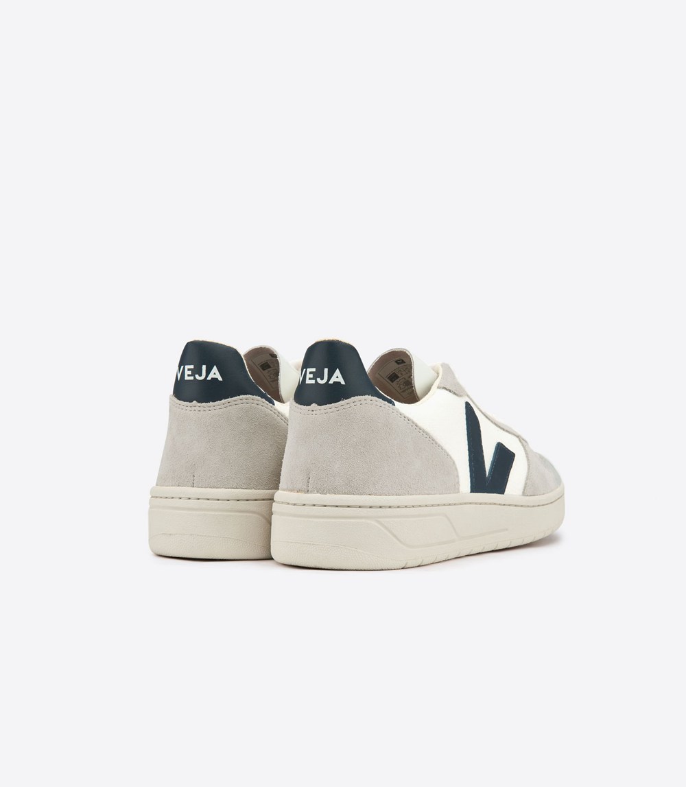 Tenis Veja Hombre - V-10 B-Mesh - Blancos/Beige - 492ADORYM